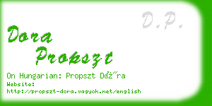 dora propszt business card